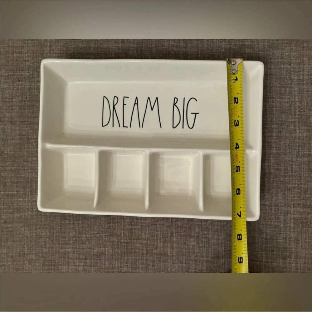 Dream Big Rae Dunn ceramic organizer tray